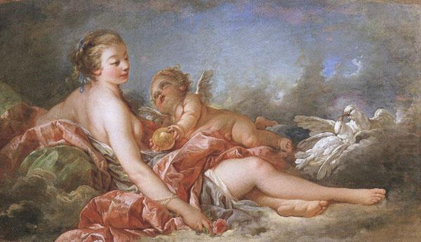 Francois Boucher Cupid Offering Venus the Golden Apple china oil painting image